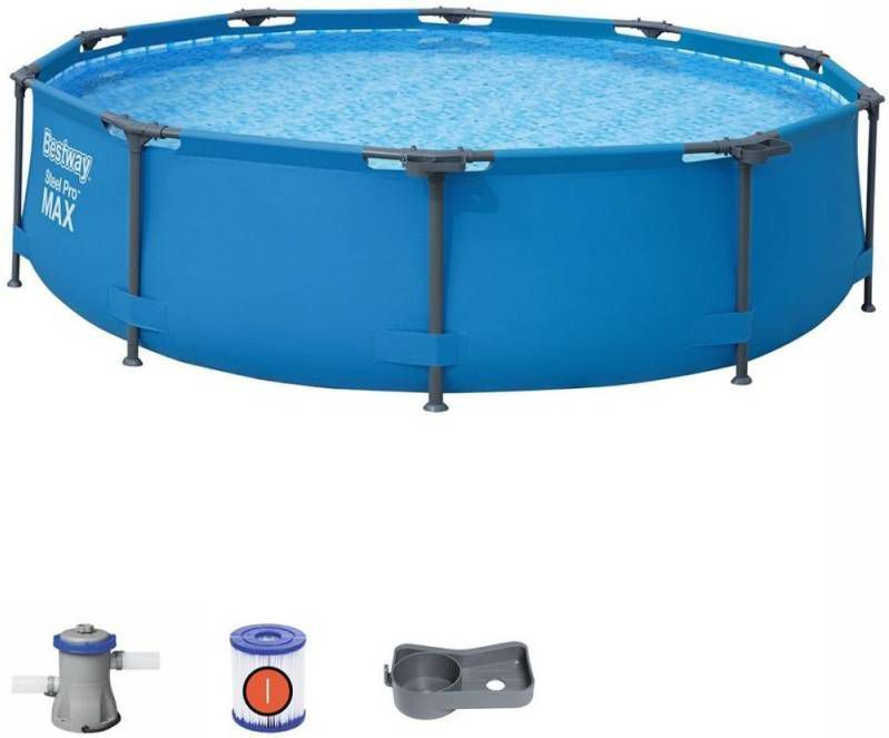 Bestway Steel Pro Max frame zwembad (Ø 305x76 cm) met filterpomp