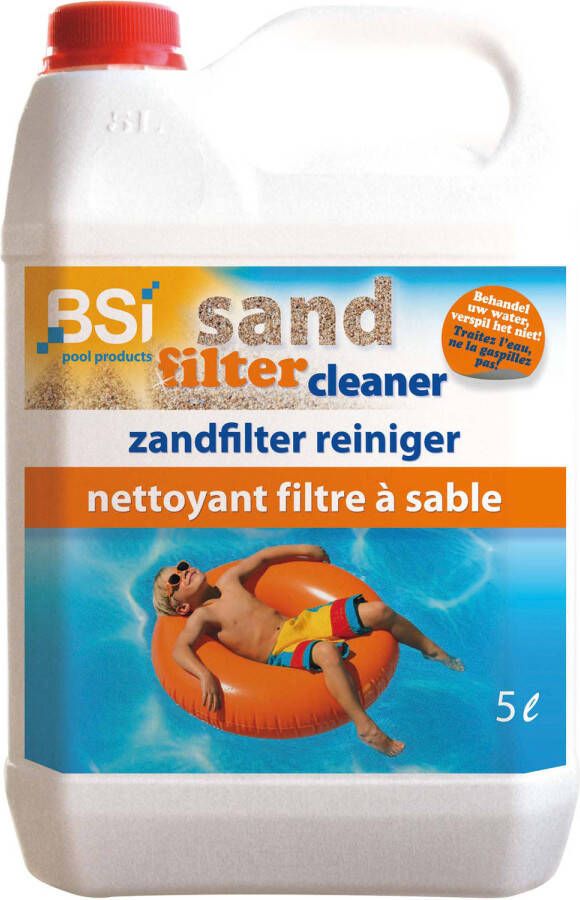BSi Zwembadreinigingsmiddel Sand Filter Cleaner 5 Liter Wit