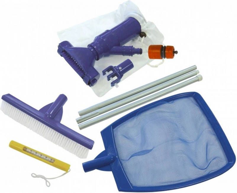 Interline Accessoirepakket Zwembadreiniging Blauw/wit 5 delig