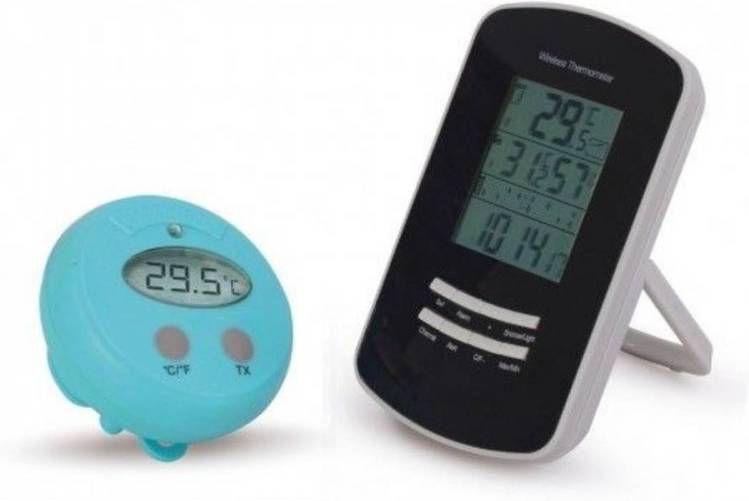 Interline Thermometerset Draadloos 2 delig Blauw/zwart