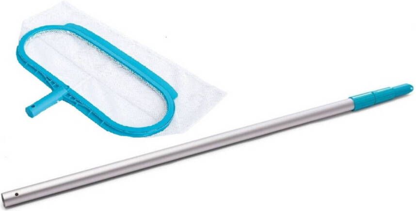 Intex Diepte Zeef/schepnet Op Telescoopsteel Voor Zwembaden 279 Cm Zwembadonderhoud