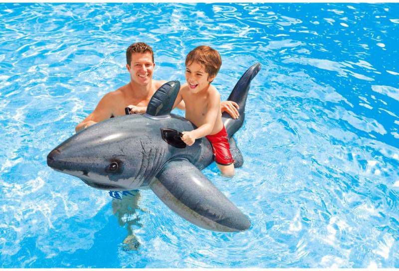 Intex Opblaasbaar Figuur Haai Ride on 173 X 107 Cm
