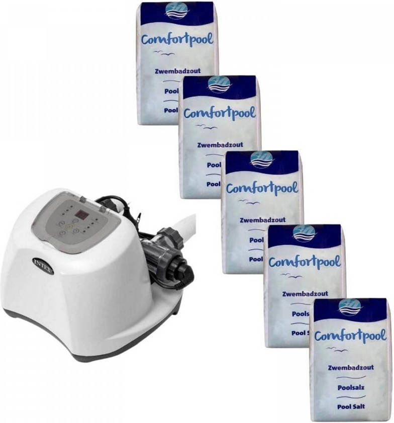 Intex Zoutwatersysteem 26668gs & Zwembadzout 100 Kg