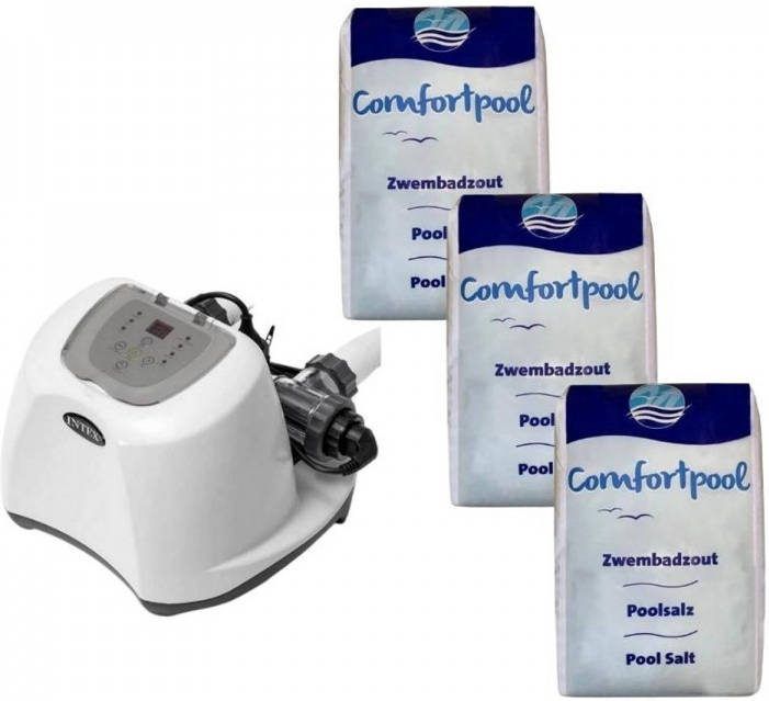 Intex Zoutwatersysteem 26668gs & Zwembadzout 60 Kg