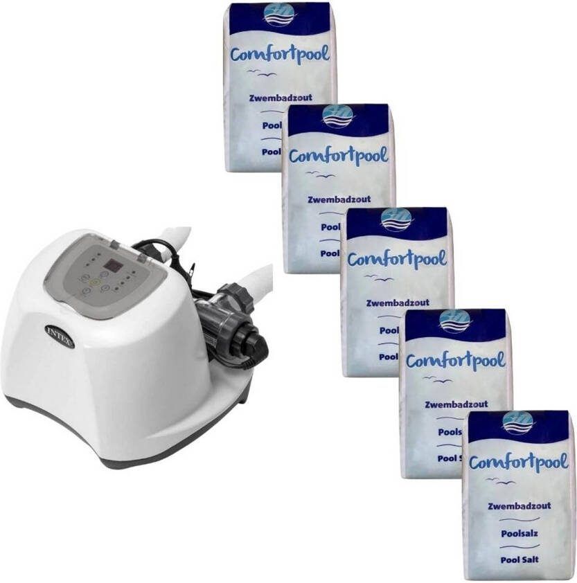 Intex Zoutwatersysteem 26670gs & Zwembadzout 100 Kg