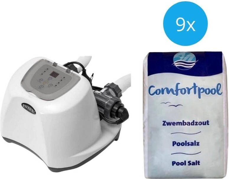 Intex Zoutwatersysteem 26670gs & Zwembadzout 180 Kg