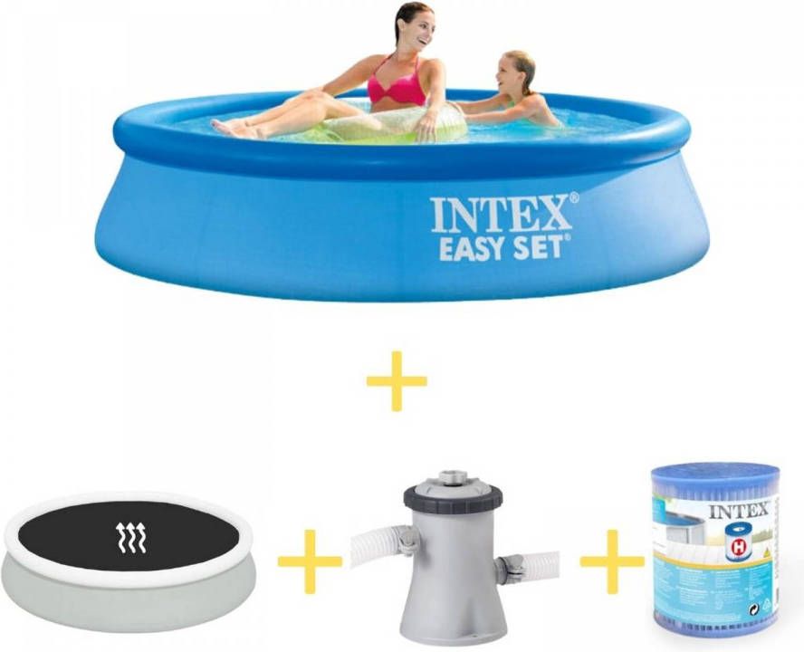 Intex Zwembad Easy Set 244 X 61 Cm Inclusief Solarzeil, Filterpomp & Filter