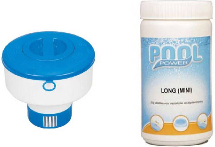 Merkloos Zwembad Chlorinator Chloordrijver/chloorverdeler Met 1kg Chloortabletten Zwembadreinigingsmiddelen