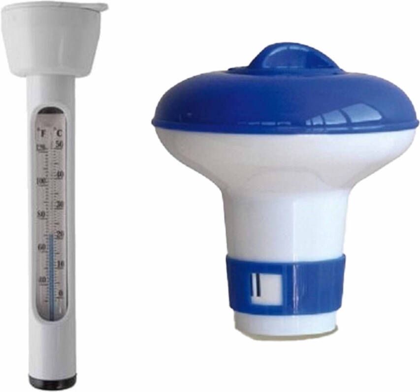 Merkloos Zwembad Chlorinator Chloordrijver/chloorverdeler Met Thermometer Voor Kleine Zwembaden Zwembadreinigingsmiddelen