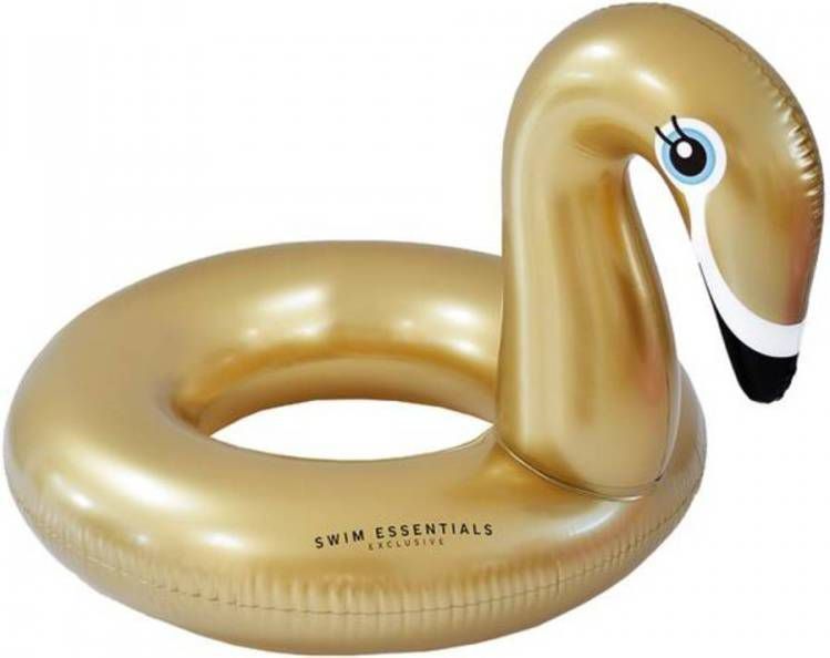 Swim Essentials Opblaasbare Gouden Zwaan Zwemring Groot 105 Cm
