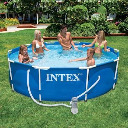 Intex Metal Frame zwembad (Ø366x76 cm) met filterpomp online kopen