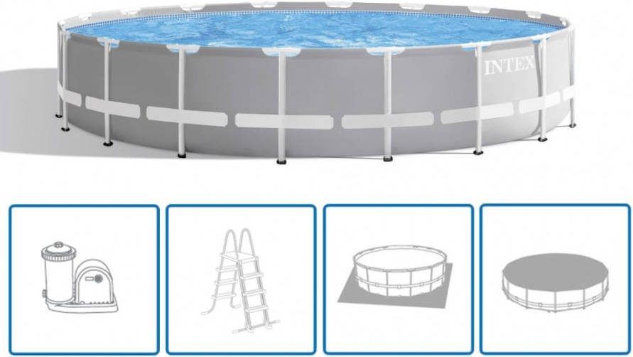 vidaXL Zwembadset rond Prism Frame 549x122 cm 26732GN