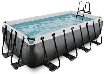 EXIT TOYS EXIT Black Leather Zwembad 400x200x100cm met filterpomp zwart