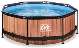 EXIT TOYS EXIT Frame Pool ø, 244x76cm Hout OptiekEXIT PeakPro ø, 10ft Zwart