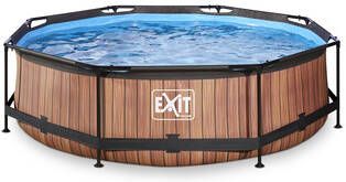 EXIT TOYS EXIT Frame Pool ø, 300x76cm(12v) HoutoptiekEXIT PeakPro ø, 10ft Zwart
