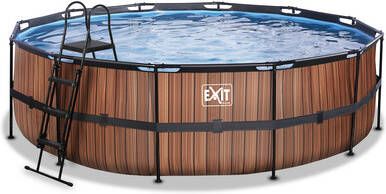 EXIT TOYS EXIT Frame Pool ø, 488x122cm(12v Sand filter) houtlook