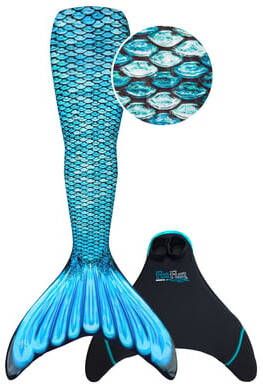 XTREM Toys and Sports  FIN FUN Zeemeermin Mermaidens Original maat Adult XS Tidal Teal Paars Gr.36/38