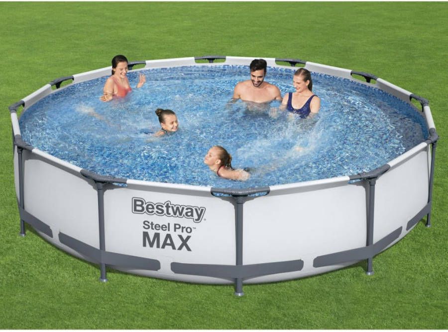 Bestway Steel Pro Max frame zwembad(Ø 366x76 cm)met filterpomp
