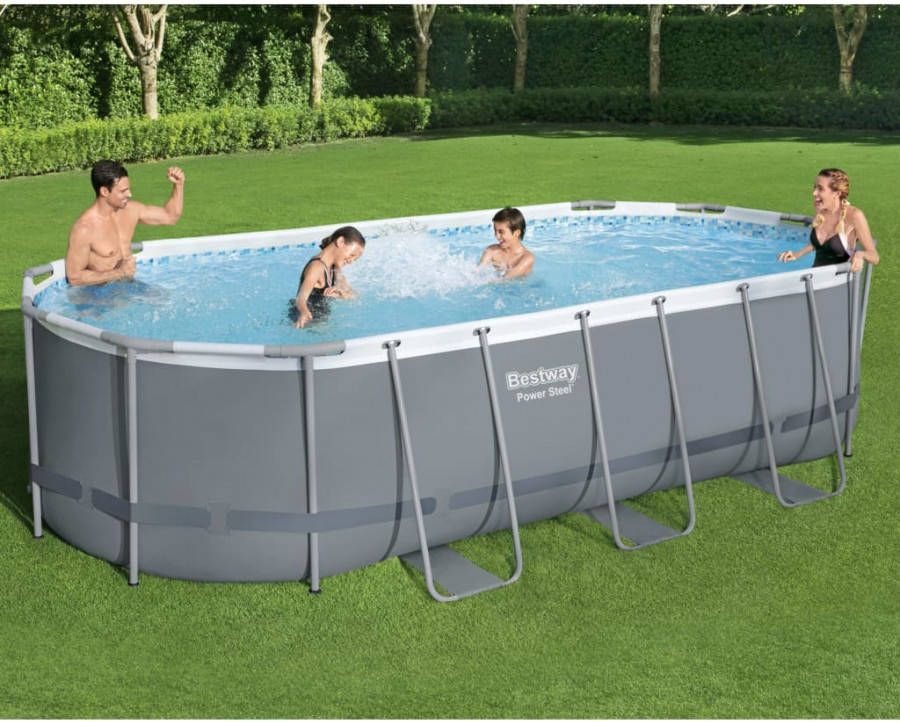 Bestway Zwembad Power Steel bovengronds ovaal 549x274x122 cm