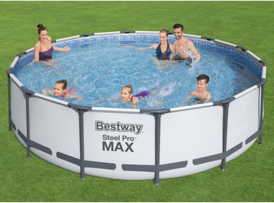Bestway Steel Pro Max Opzetzwembad Inclusief Filterpomp En Accessoires 427x107 Cm Rond