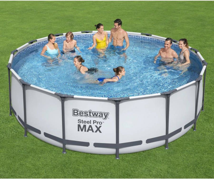 Bestway Steel Pro Max Opzetzwembad Inclusief Filterpomp En Accessoires 457x122 Cm Rond