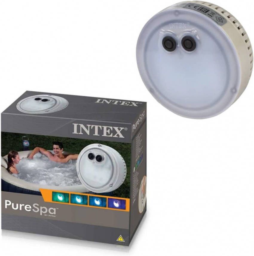 Intex Led whirlpoollamp PureSPA Multicolor LED werkt op batterijvoeding