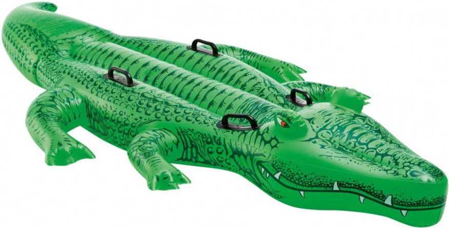 Intex Opblaasbaar Figuur Mega Krokodil Ride on 203 X 114 Cm