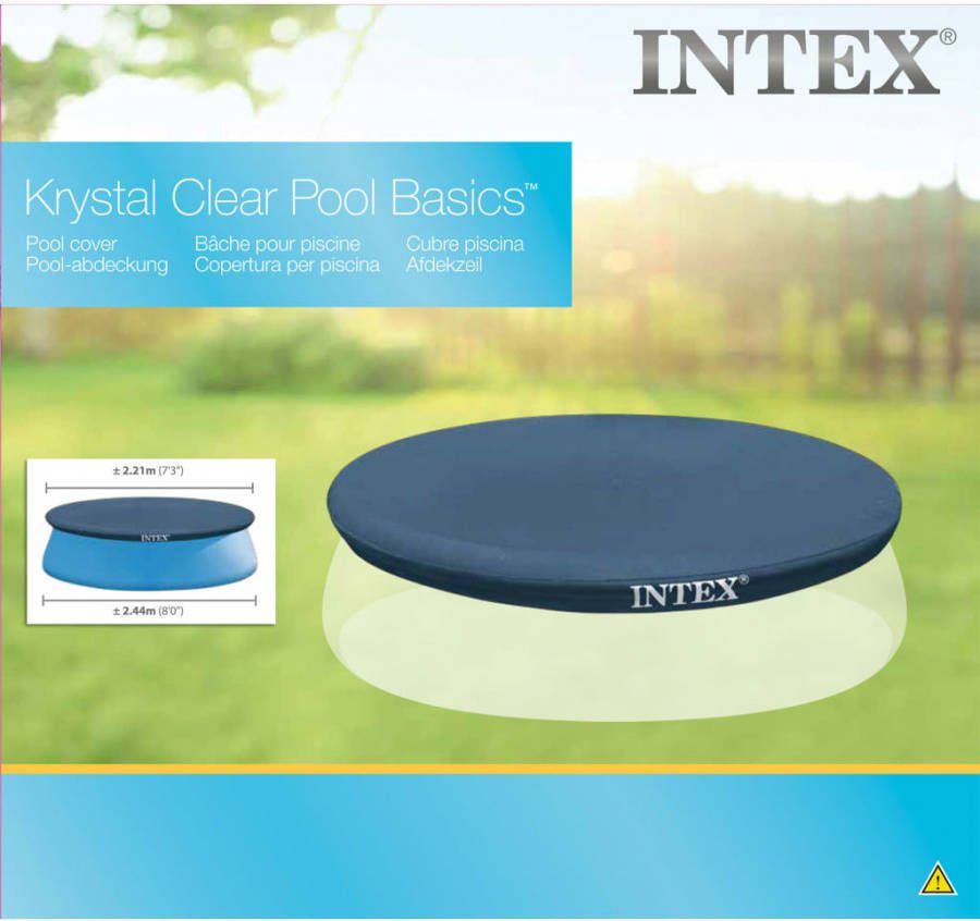 Intex Afdekzeil Easy Set Rond Afdekzeilen 221x30 cm Grijs