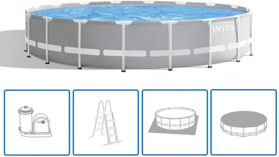 Intex Rond zwembad Prism Frame™ 5 delig, øxh 549x122 cm(set )