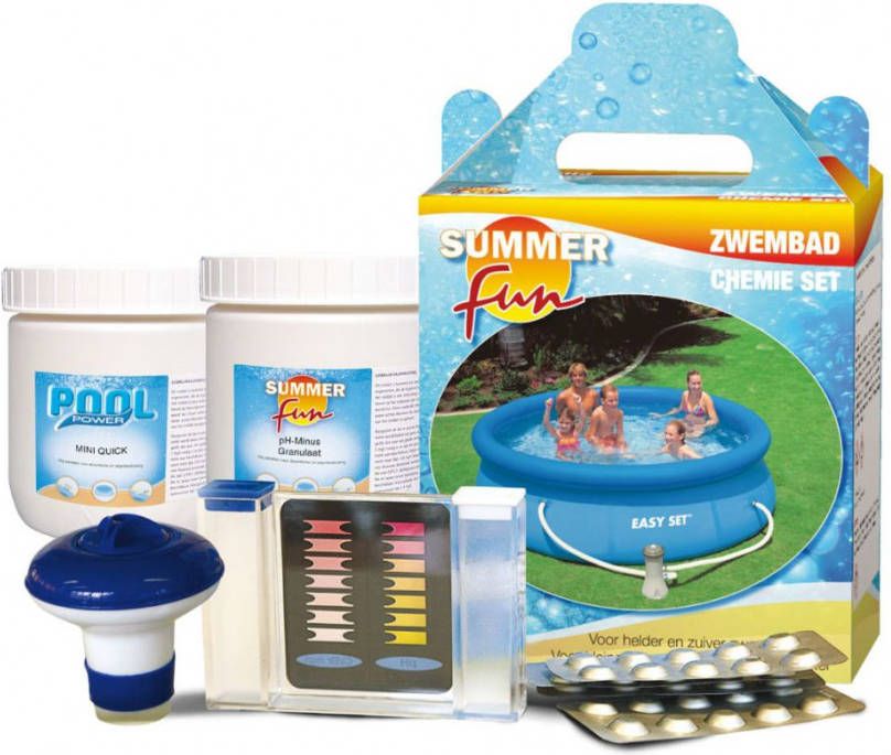 Bestway Summer Fun Starset Chemie Zwembad Onderhoud Blauw