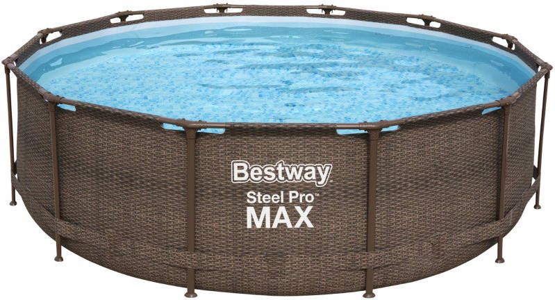 Bestway Zwembad steel pro max set rond rotan 366 Zwembad