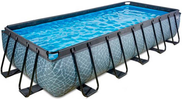 EXIT Toys Exit Stone Zwembad 540x250x100cm Met Zandfilterpomp Grijs