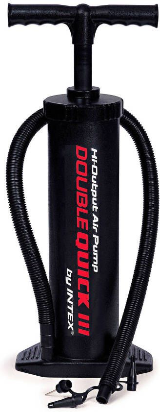 Intex Handpomp grote capaciteit Double Quick III 37 cm zwart